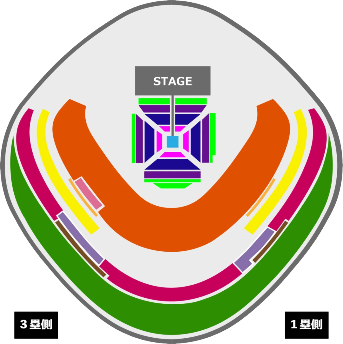 WRESTLE KINGDOM 21 東京ドーム座席エリア図